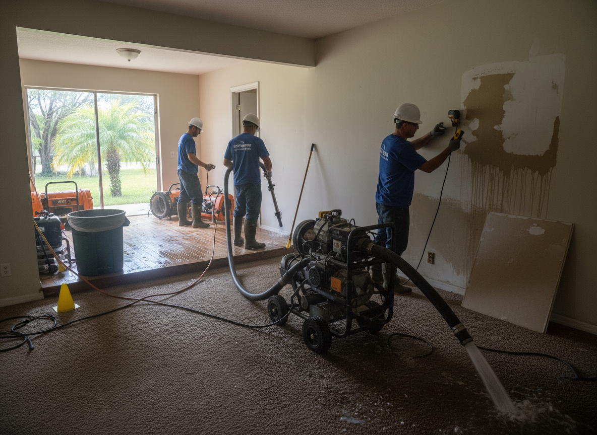 water damage restoration work by water damage restoration plymouth in Plymouth, Florida